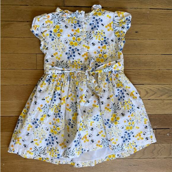 Bonnie Jean Blue & Yellow Flowers and Bees Girls Party Dress Size 2T - Picture 2 of 5